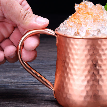 1 Pcs Hammered Copper Beer/Milk Mug,Handcrafted Moscow Mule Cup,Moscow Mule,Drinkware Tableware,520ML