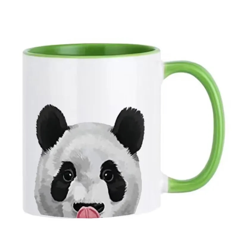 Panda Coffee Mugs Cute Animal Mugs, Ceramic Tableware, Home Decal Teaware, Holiday Party Drinkware Friend Gifts Coffeeware