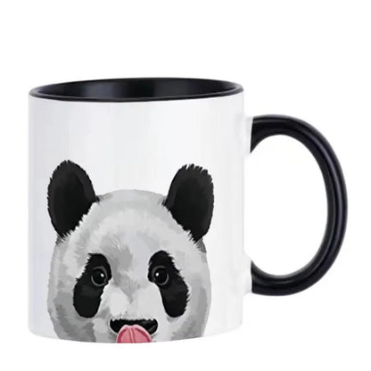 Panda Coffee Mugs Cute Animal Mugs, Ceramic Tableware, Home Decal Teaware, Holiday Party Drinkware Friend Gifts Coffeeware