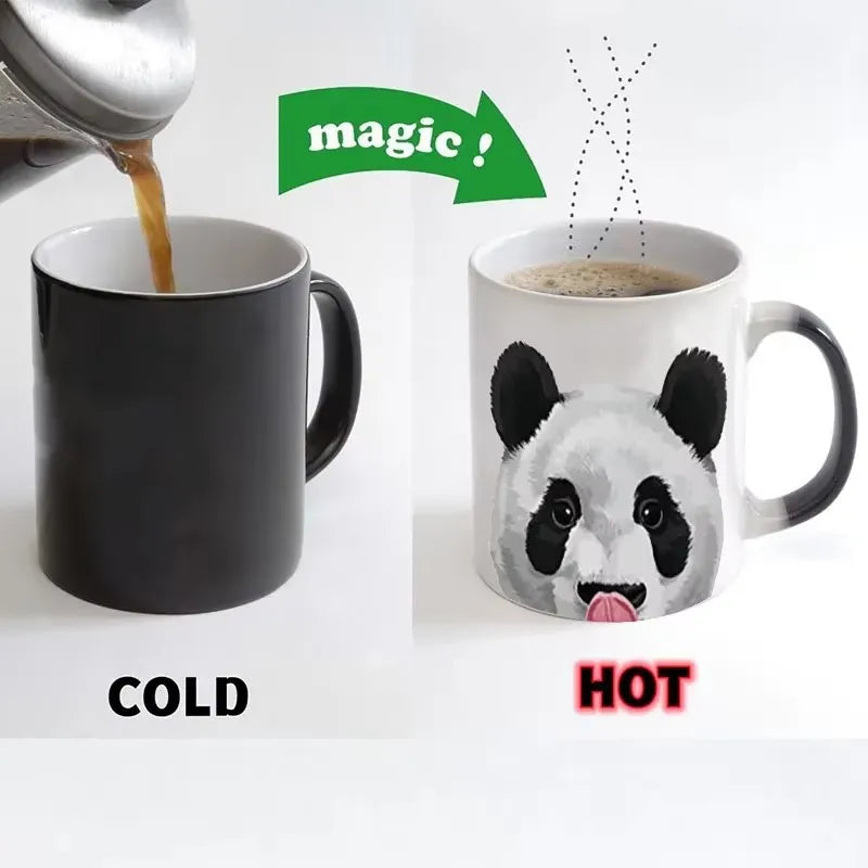 Panda Coffee Mugs Cute Animal Mugs, Ceramic Tableware, Home Decal Teaware, Holiday Party Drinkware Friend Gifts Coffeeware