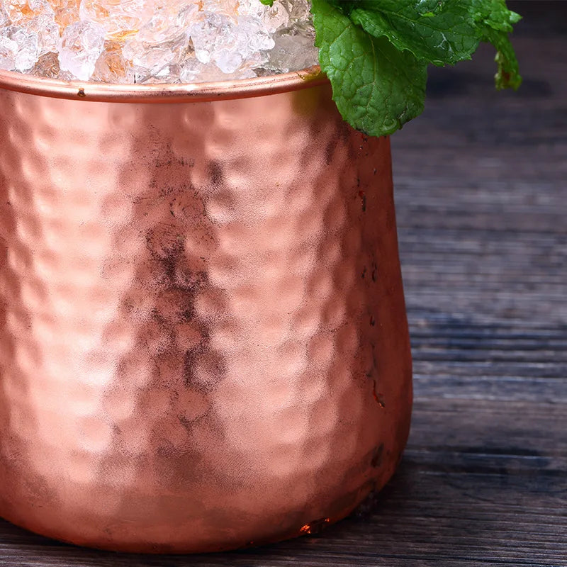 1 Pcs Hammered Copper Beer/Milk Mug,Handcrafted Moscow Mule Cup,Moscow Mule,Drinkware Tableware,520ML