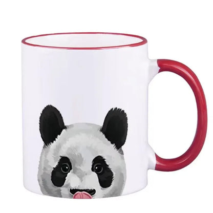 Panda Coffee Mugs Cute Animal Mugs, Ceramic Tableware, Home Decal Teaware, Holiday Party Drinkware Friend Gifts Coffeeware