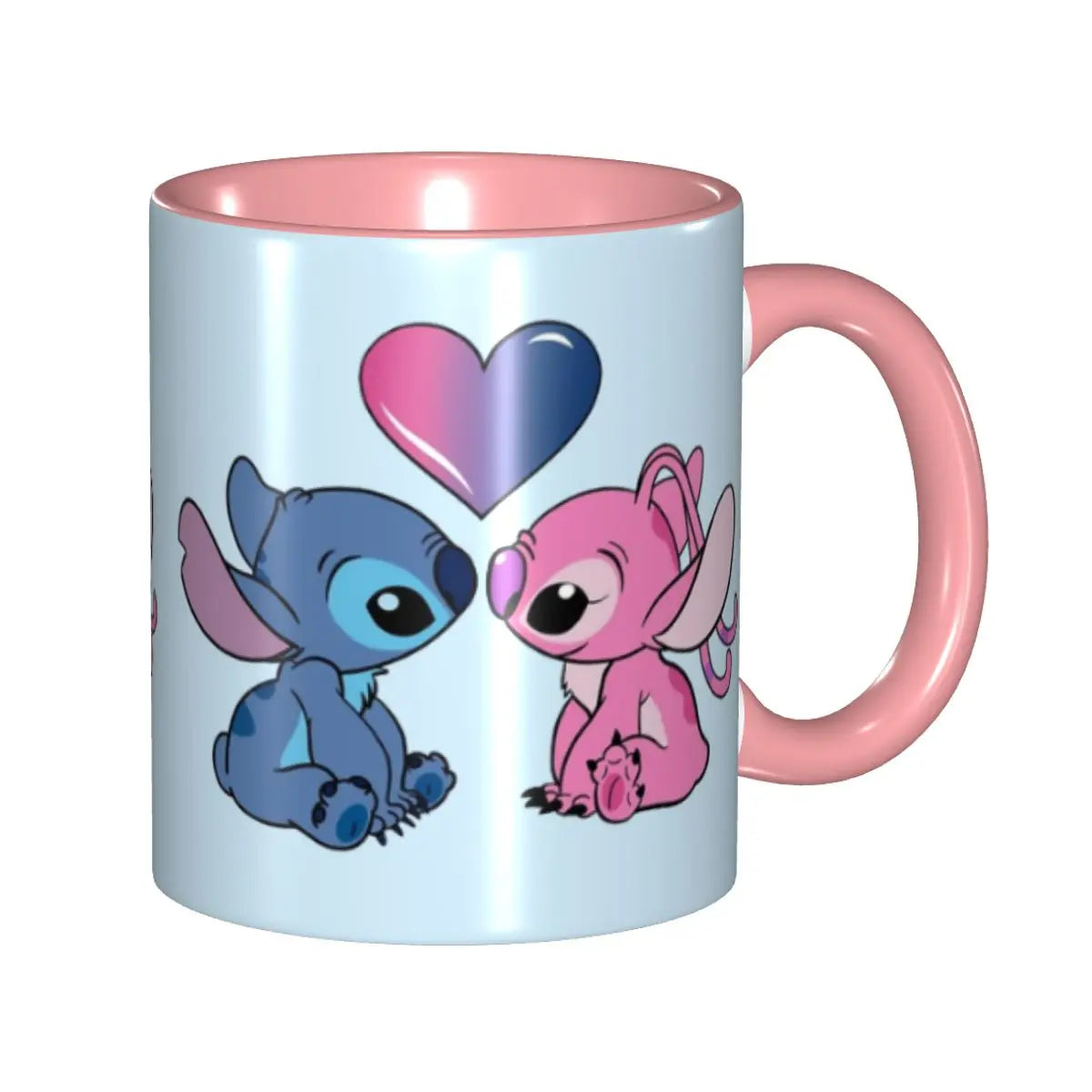 Cute Stitch And Angel Coffee Cup Funny Kawaii Lovely Mugs Gift For Women Men