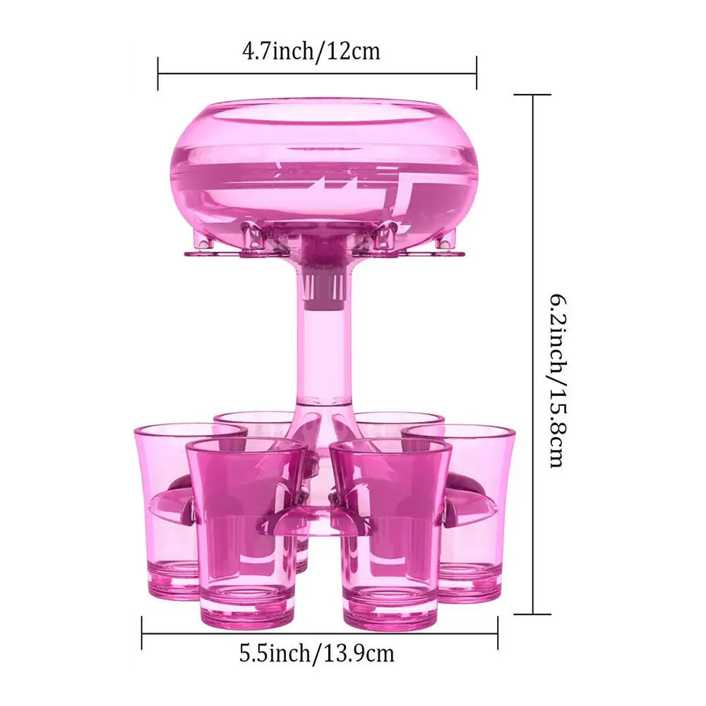 Acrylic Shot Glasses Dispenser Parties Acrylic Dispenser Liquid Separator Holding With Stopper Cocktail For Wine Juice Beer