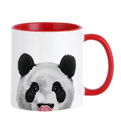 Panda Coffee Mugs Cute Animal Mugs, Ceramic Tableware, Home Decal Teaware, Holiday Party Drinkware Friend Gifts Coffeeware