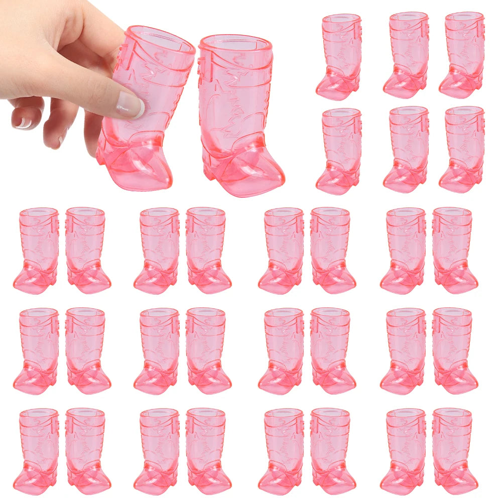 10Pcs Mini Cowboy Boot Shot Glasses Plastic Clear Cups Cowboy Cowgirl Western Theme Party Supplies Bachelorette Birthday Favors