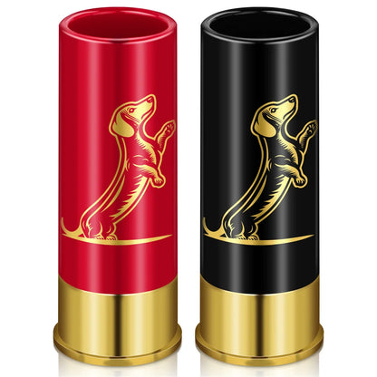 2pcs/Set 1.5oz Shot Glasses Dachshund Decoration Plastic Shotgun Bullet Shape Water Wine Plastic Party Drinkware Gift