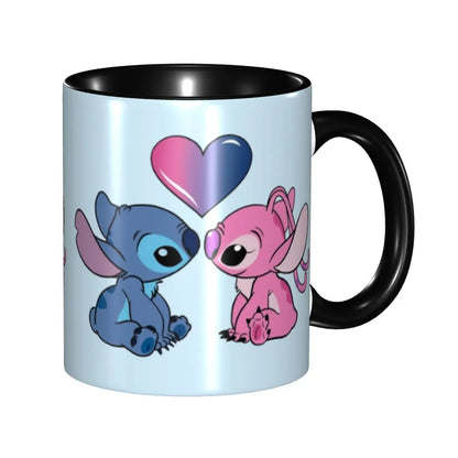 Cute Stitch And Angel Coffee Cup Funny Kawaii Lovely Mugs Gift For Women Men