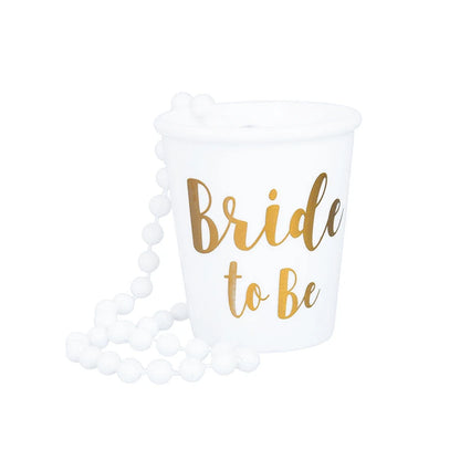 Rose Gold Team Bride To Be Cup Plastic Shot Glasses Necklace Drinking Cups For Wedding Hen Night Bachelorette Party Game Supply