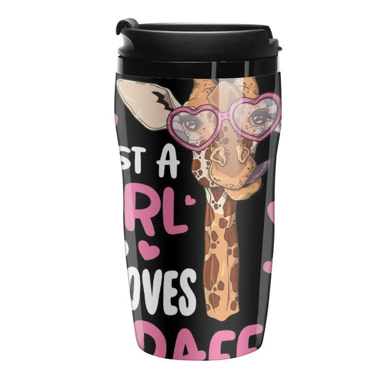 New Just A Girl Who Loves Giraffes Giraffe Lover Gift Travel Coffee Mug Cups And Mugs Coffee Cup Set Thermos Mug