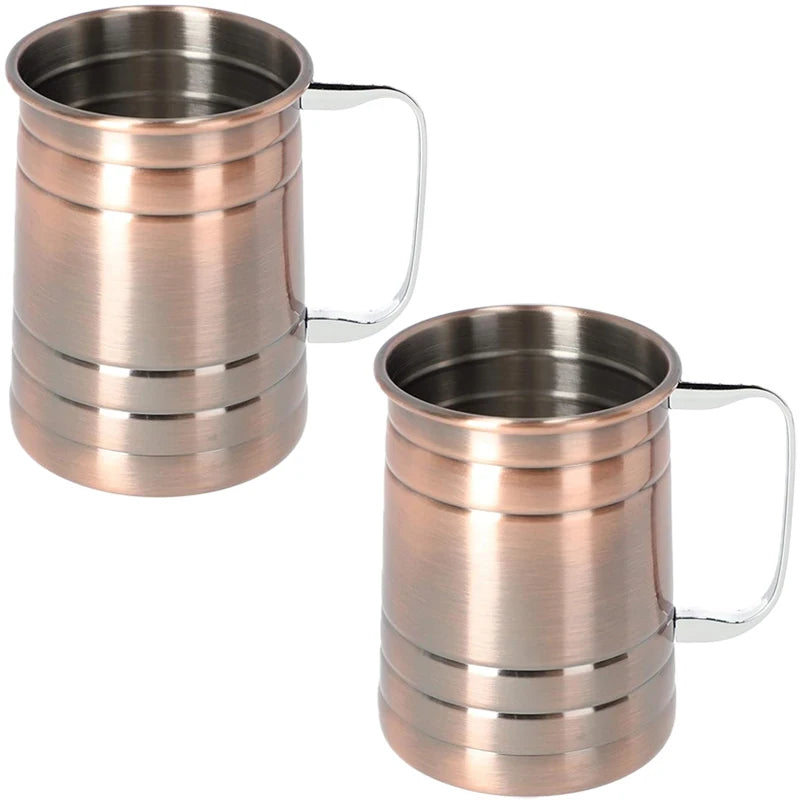 16.0oz Copper Moscow Mule Mug 1/2/3PCs Durable Coppery Beer Mugs Coffee Mug Milk Cup Pure Copper Cup tiki Drinkware