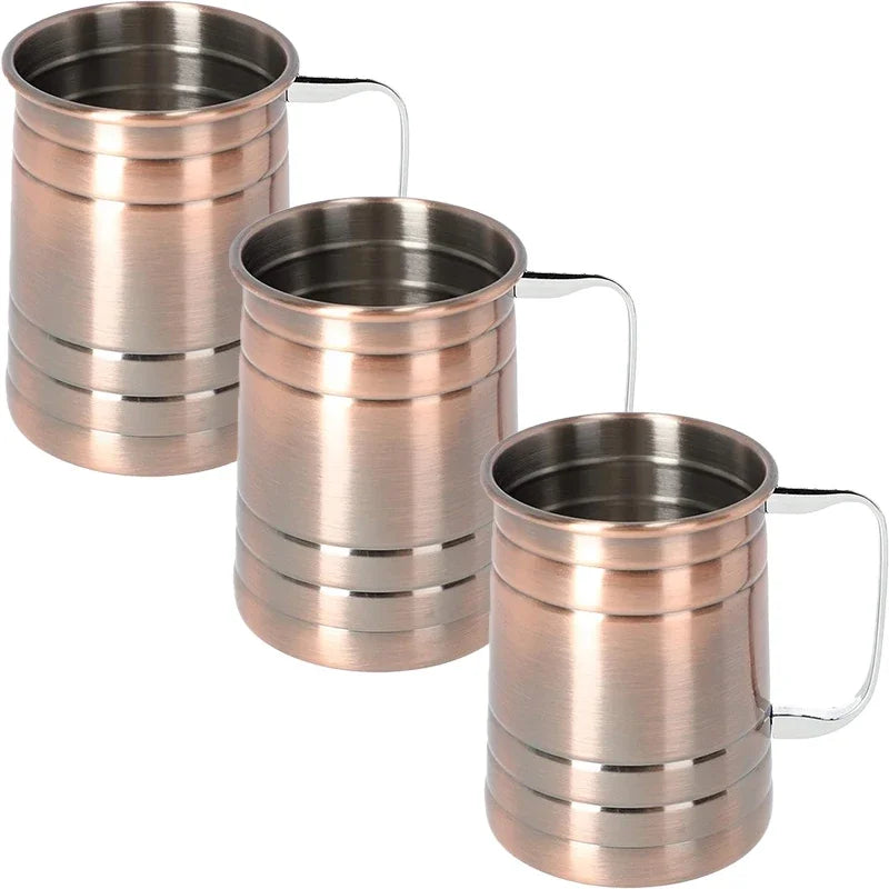 16.0oz Copper Moscow Mule Mug 1/2/3PCs Durable Coppery Beer Mugs Coffee Mug Milk Cup Pure Copper Cup tiki Drinkware