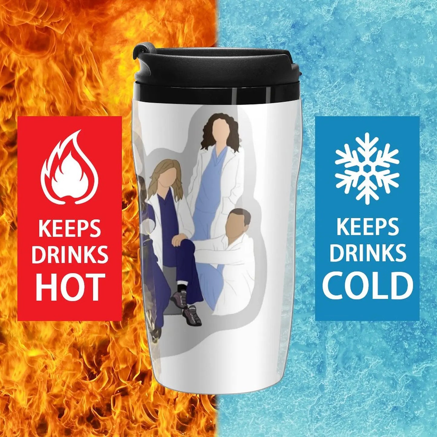 New greys anatomy Travel Coffee Mug Thermal Coffee Bottle Cofee Cup Luxury Coffee Cups Luxury Coffee Cup